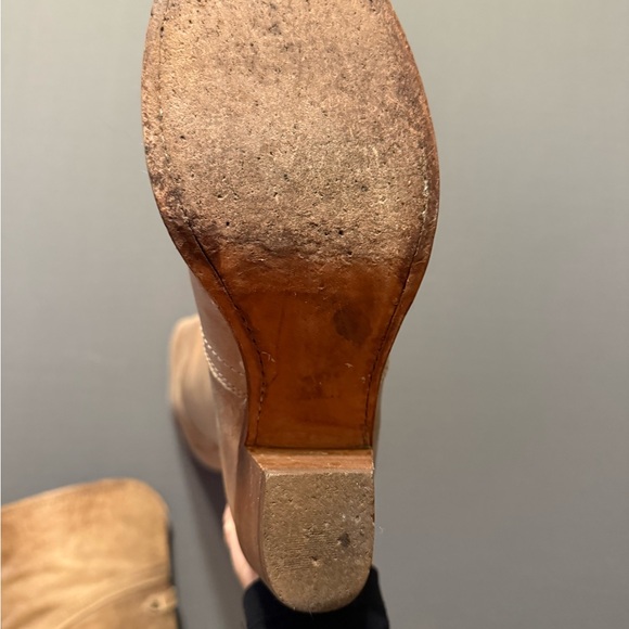 Frye Jane Cream Over the Knee Leather Boots - Picture 3 of 6